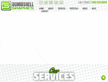 Tablet Screenshot of bombshellgraphics.com